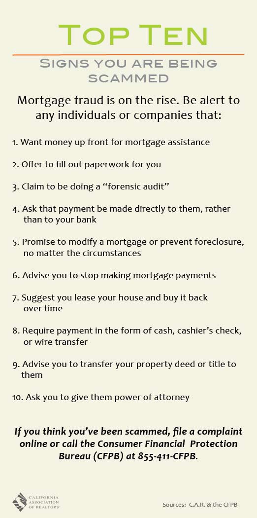 Top Ten Signs You Are Being Scammed